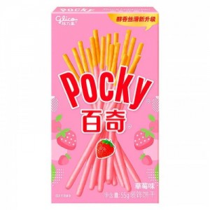Бисквитные палочки Glico Pocky Strawberry со вкусом клубники 55 г