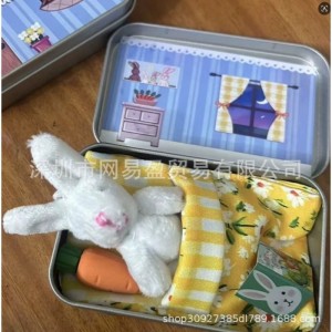 Мягкие игрушки зайки в коробочках для конфет в ассортименте