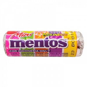 Жевательные конфеты Mentos Roll Mini Rainbow со вкусом фруктов 10 г
