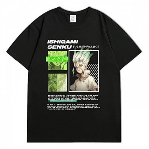 Чёрные футболки Dr. Stone