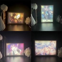 Картины с подсветкой Genshin Impact