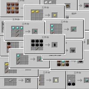 Набор наклеек рецепты крафта Minecraft