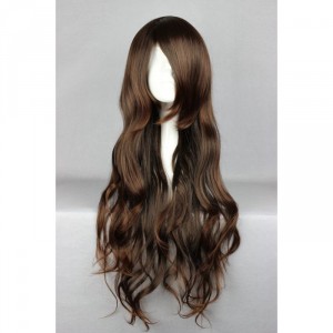 Каштановый длинный парик