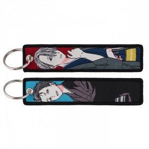 Тканевые прямоугольные брелки Yuri!!! on Ice