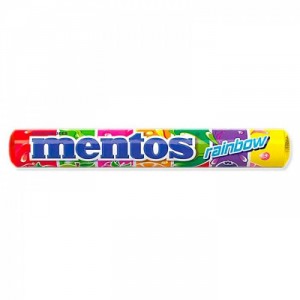 Жевательные конфеты Mentos Roll Rainbow со вкусом фруктов 29 г