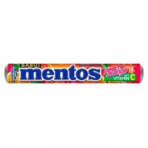Жевательные конфеты Mentos Roll Peach Orange со вкусом персика и апельсина 29 г