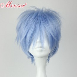 Короткий голубой парик Куроко Тецуя