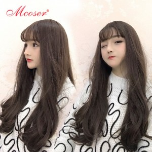 Парик длинный кудрявый коричневый Lolita2