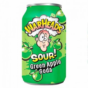 Напиток газированный Warheads - Green Apple Sour Soda. 355мл