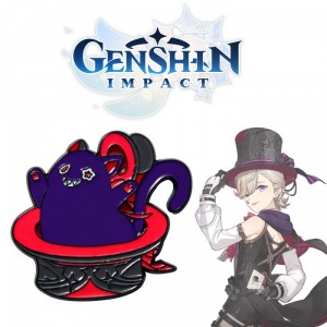 Металлический значок Genshin Impact Котик в шляпе Линни
