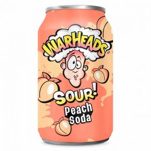 Напиток газированный Warheads - Peach Sour Soda. 355мл