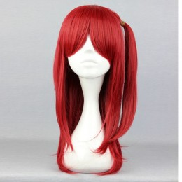 Красный парик с боковым хвостиком Морджана