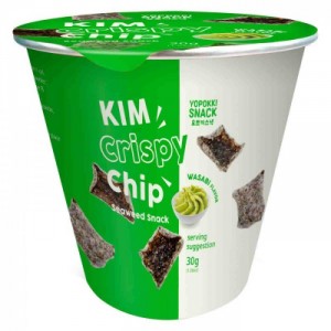 Чипсы из морской капусты Kim Crispy Chip Yopokki Wasabi со вкусом васаби 30 г