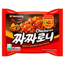 Лапша Samyang СПАЙСИ ЧАЧАРОНИ острая с соусом из черных соевых бобов. 140гр