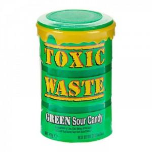 Кислые леденцы Toxic Waste Green Sour Candy
