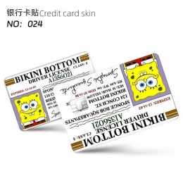 Наклейки на кредитную карту Sponge Bob Drivers License