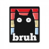 Металлический значок кот Bruh