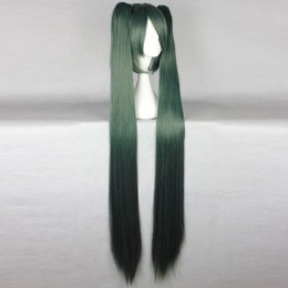 Темно-зеленый парик Мику Хацунэ