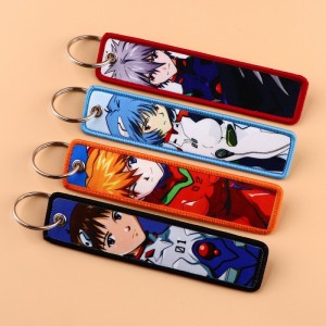 Тканевые прямоугольные брелки Evangelion