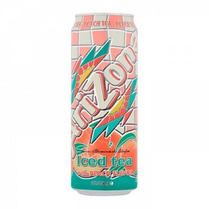 Холодный чёрный чай AriZona Peach Tea со вкусом персика 650 мл