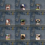 Металлические значки мемные котики таро