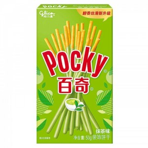 Бисквитные палочки Glico Pocky со вкусом зелёного чая 50 г