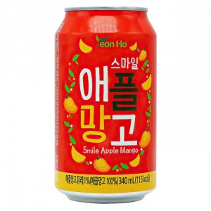 Газированный напиток YEON HO Smile Apple Mango.ж/б. 340мл