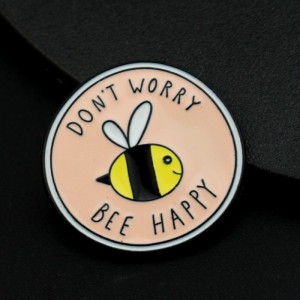 Металлический значок Bee Happy
