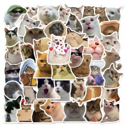 Набор наклеек Мемы с Котами (50 штук)
