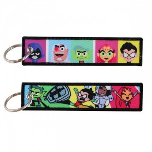 Тканевые прямоугольные брелки Teen Titans