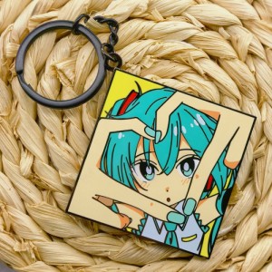 Металлический брелок Hatsune Miku