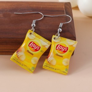 Серьги чипсы Lays