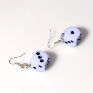 Серьги игральные кубики