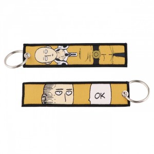 Тканевые прямоугольные брелки One Punch Man