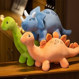 Мягкие игрушки разноцветные динозавры