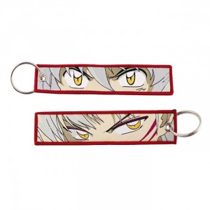 Тканевые прямоугольные брелки ремувка Inuyasha