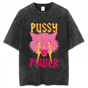 Чёрная футболка Pussy Power