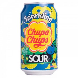 Газированный напиток Chupa Chups Sour Blueberry со вкусом кислой черники 345 мл