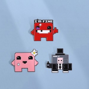 Металлические значки Super Meat Boy