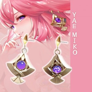 Серьги Яэ Мико Genshin Impact