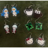 Акриловые серьги в ассортименте