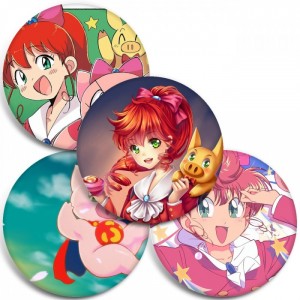 Значки Ai to Yuuki no Pig Girl Tonde Buurin