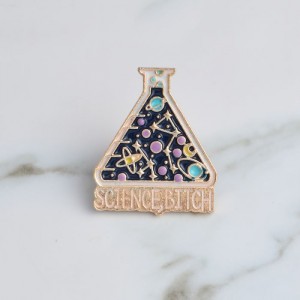 Металлический значок Science bitch