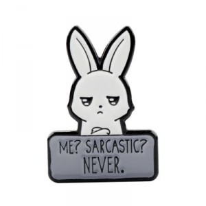 Металлический значок Кролик Me Sarcastic Never
