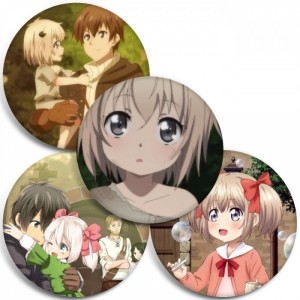 Значки Uchi no Ko no Tame naraba; Ore wa Moshikashitara Maou mo Taoseru kamo Shirenai.