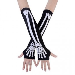 Длинные перчатки с костями