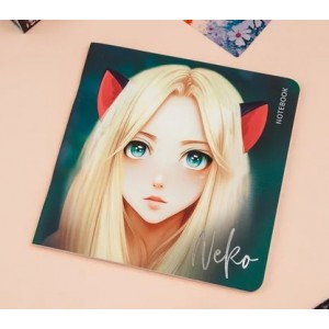 Тетрадь Meshu Neko, 17х17см, 40л, на скрепке