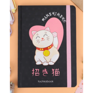 Блокнот Touchbook Японская кошка, А5, 72 листов в точку