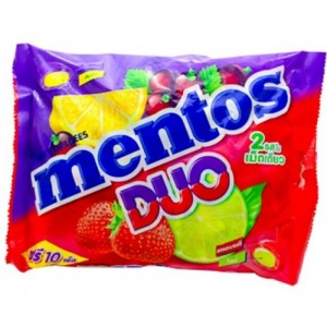 Жевательные конфеты Mentos Duo двойной вкус 2.7 г