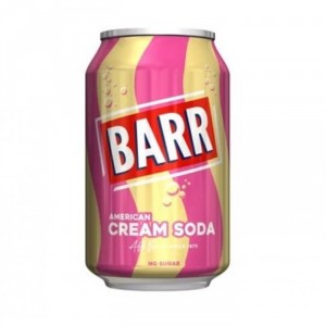 Сильногазированный напиток BARR American Cream Soda No Sugar со вкусом крем-сода (без сахара), 330 мл
